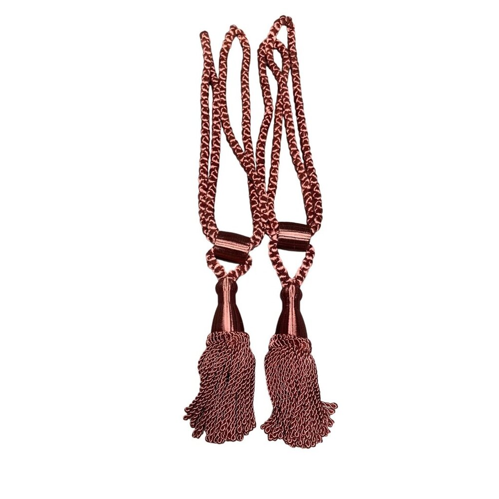 Decorative Curtain Tiebacks with Tassels Set of 2 - 18" Long